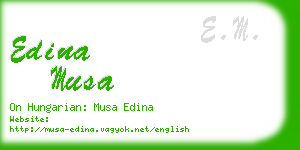 edina musa business card